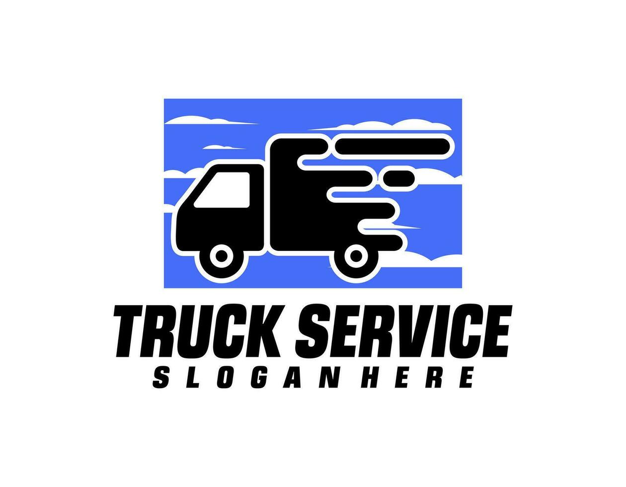 Truck logo template. Logistic trick logo. Isolated vector illustration.