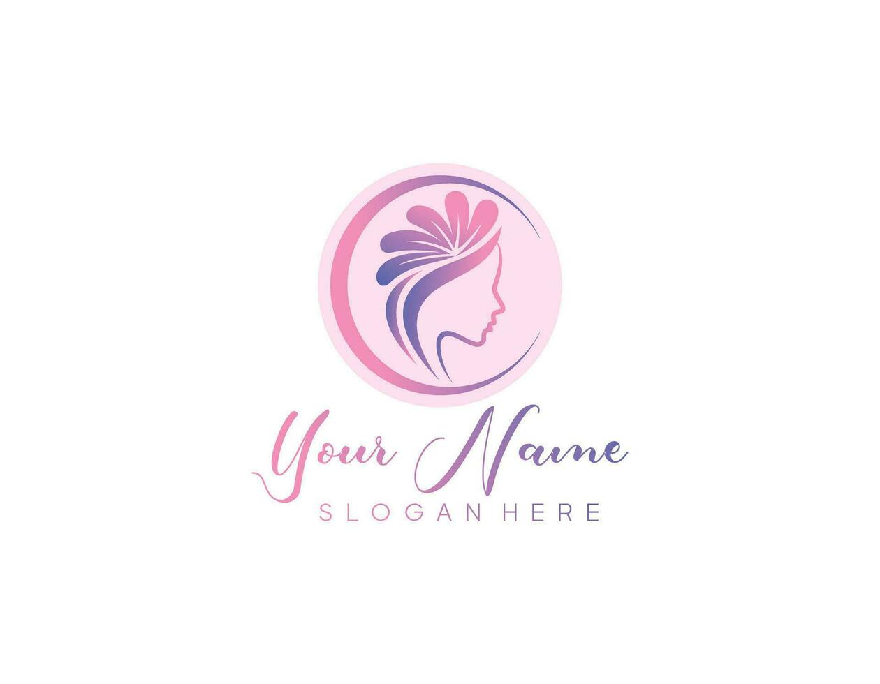 Woman face logo icon vector. Woman face logo design vector illustration, Girl silhouette for cosmetics, beauty, salon, health and spa, fashion themes.