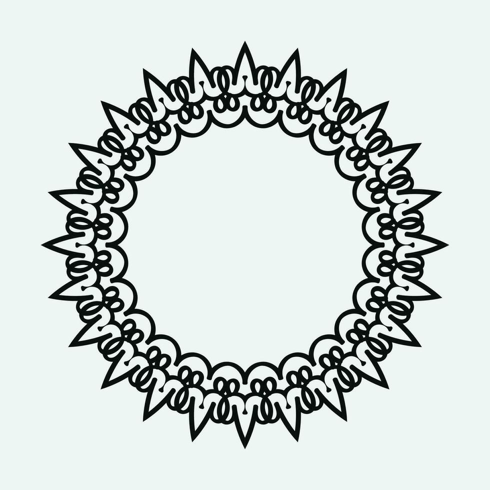 decorative round frame. Vector design elements.