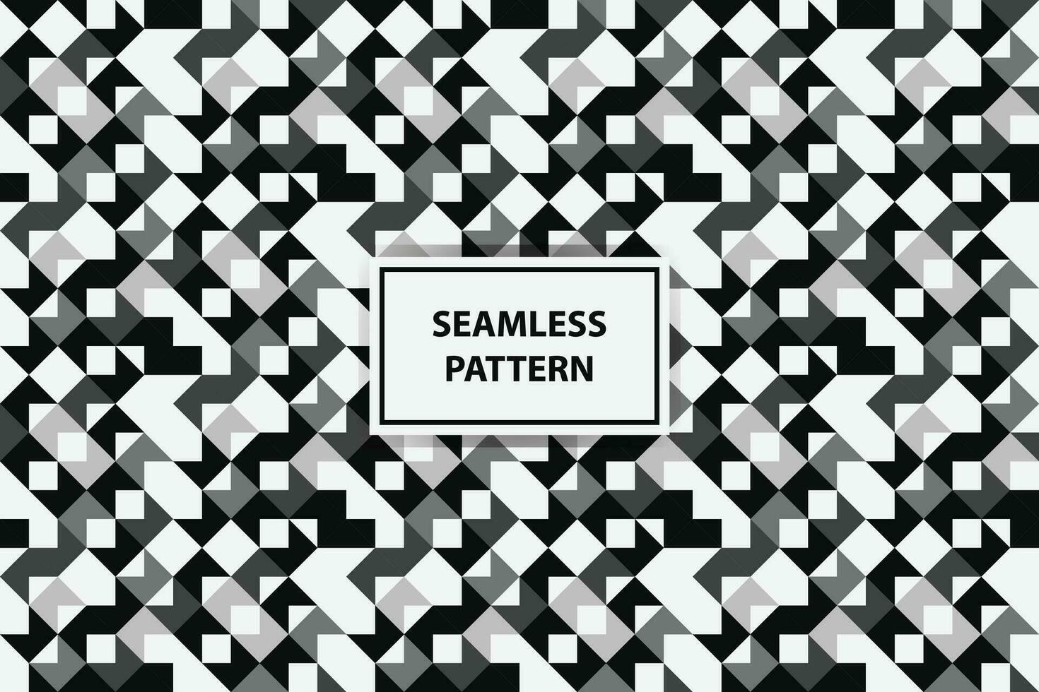 black and white Seamless abstract geometric pattern vector