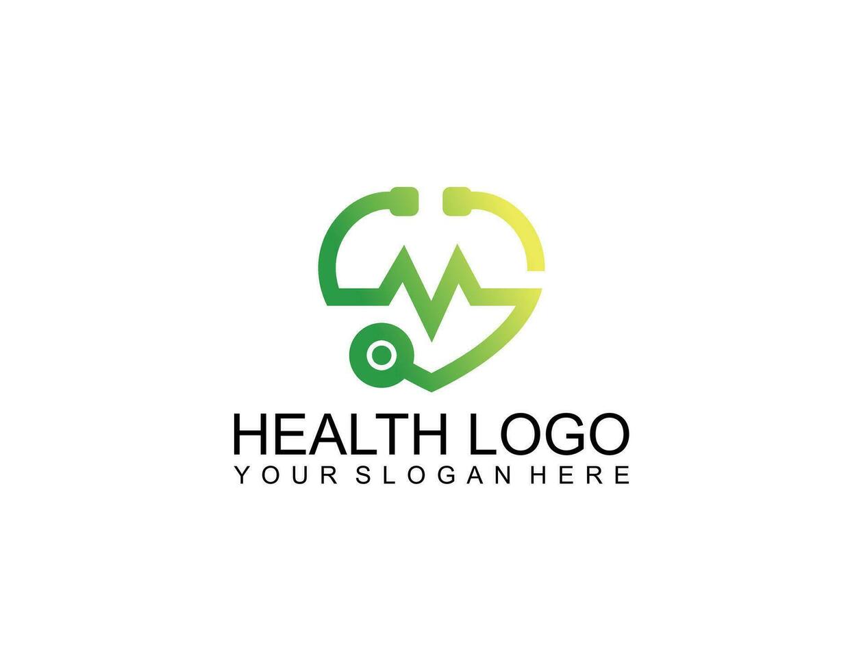 Simple stethoscope icon. Linear, thin outline vector