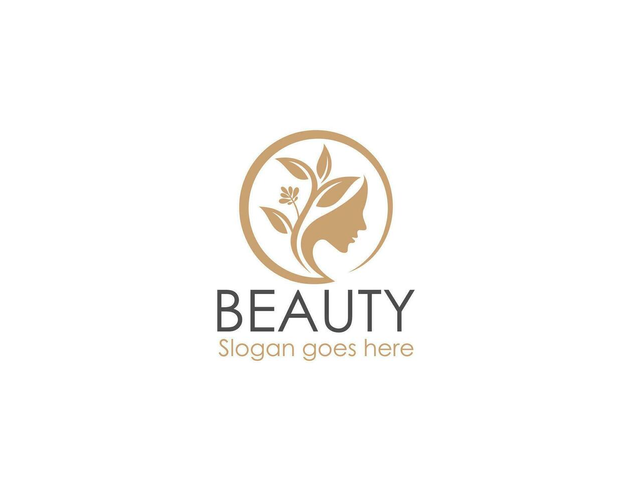 natural belleza salón y pelo tratamiento logo vector