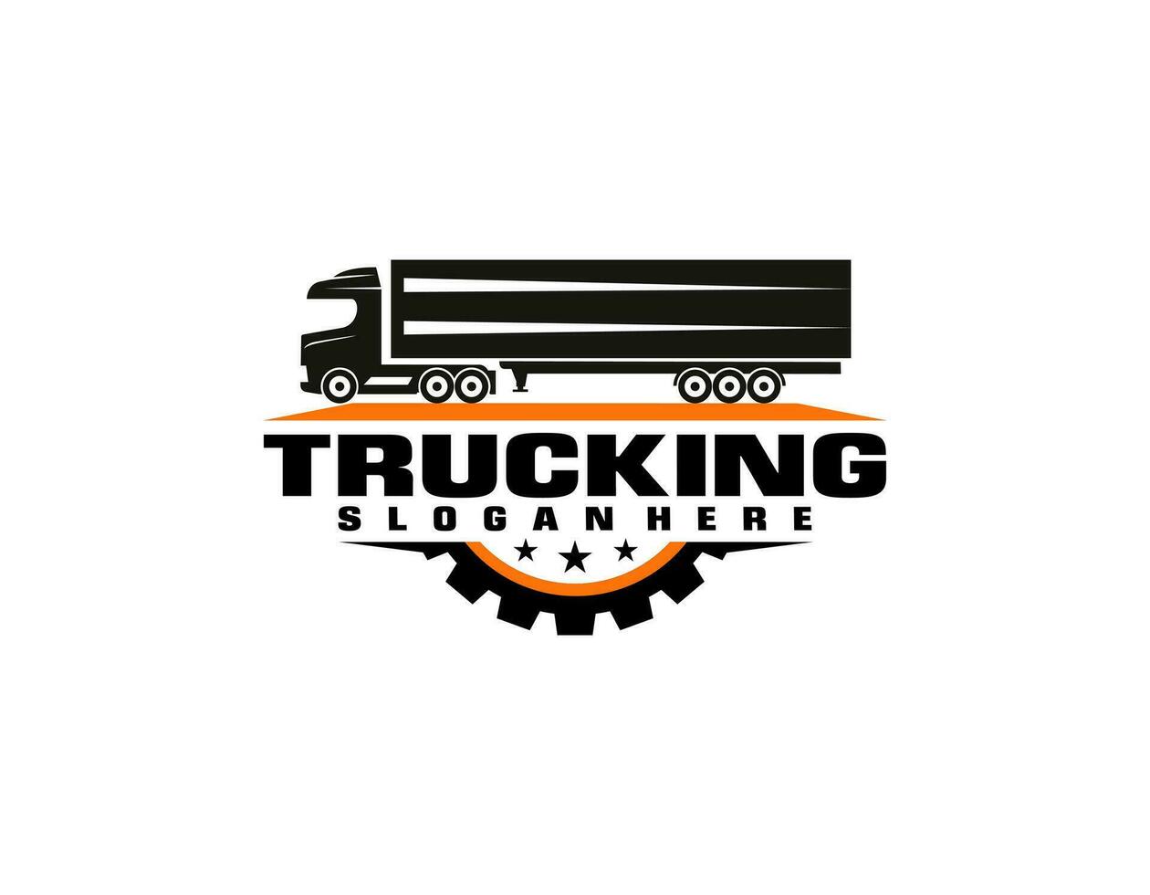 Truck logo template. Logistic trick logo. Isolated vector illustration.