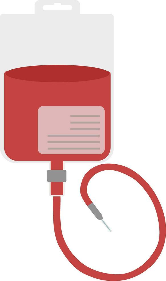 Vector illustration of blood transfusion bag