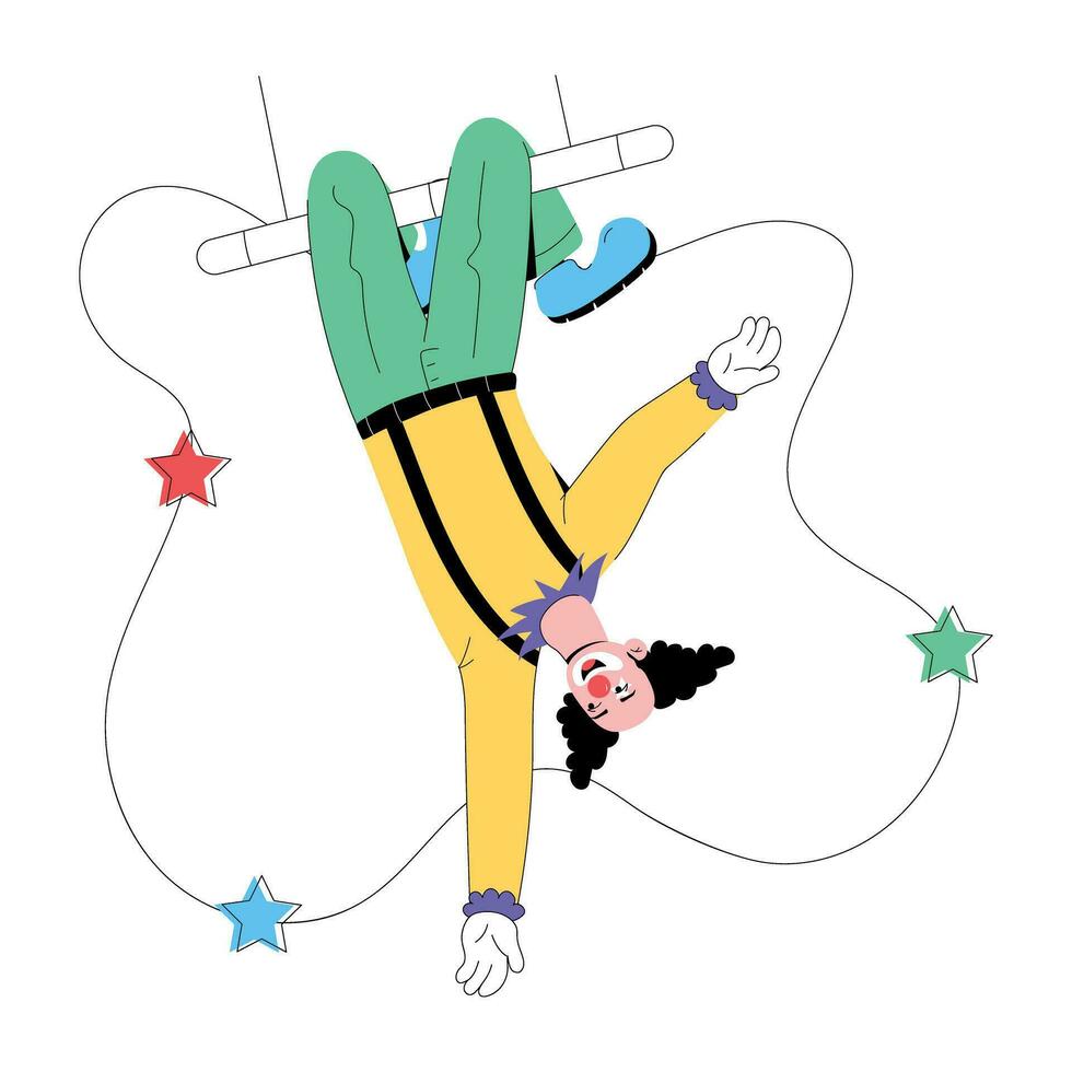 Trendy Circus Swing vector