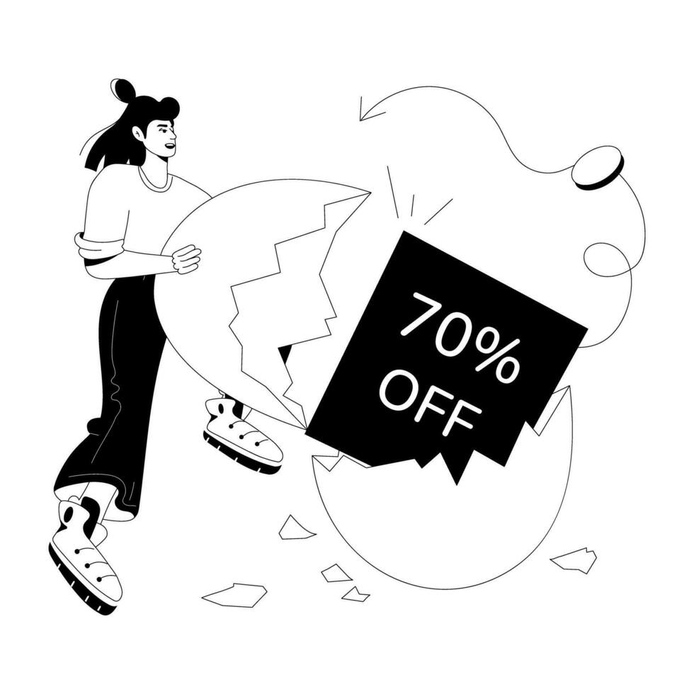 Trendy Big Discount vector