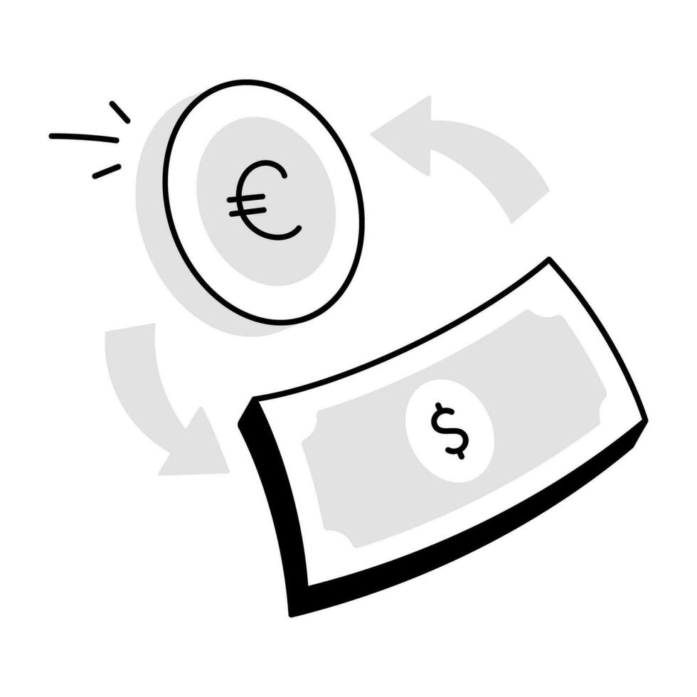 Trendy Currency Exchange vector