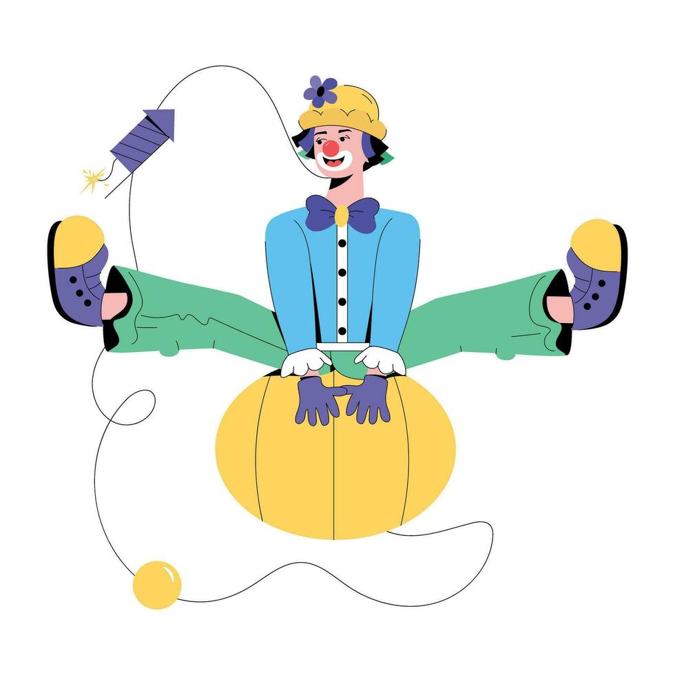 Trendy Clown Ball vector