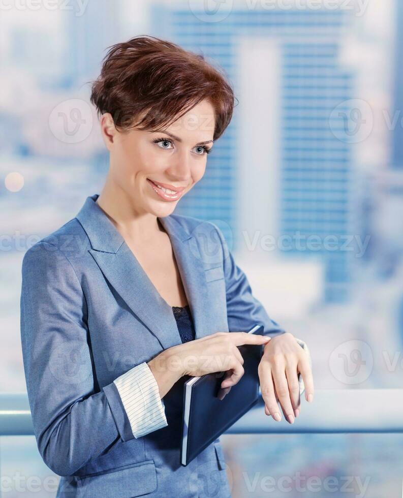 Businesswoman waiting for someone photo