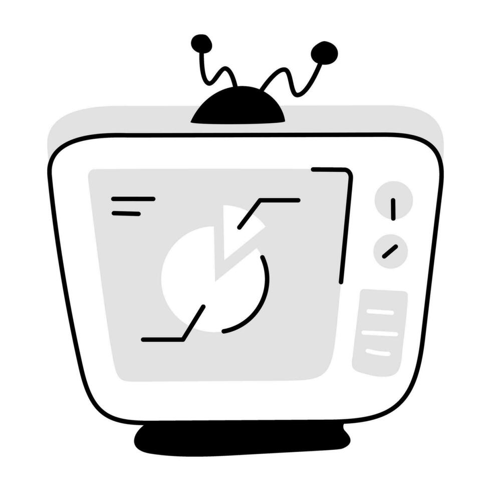 Trendy TV Statistics vector