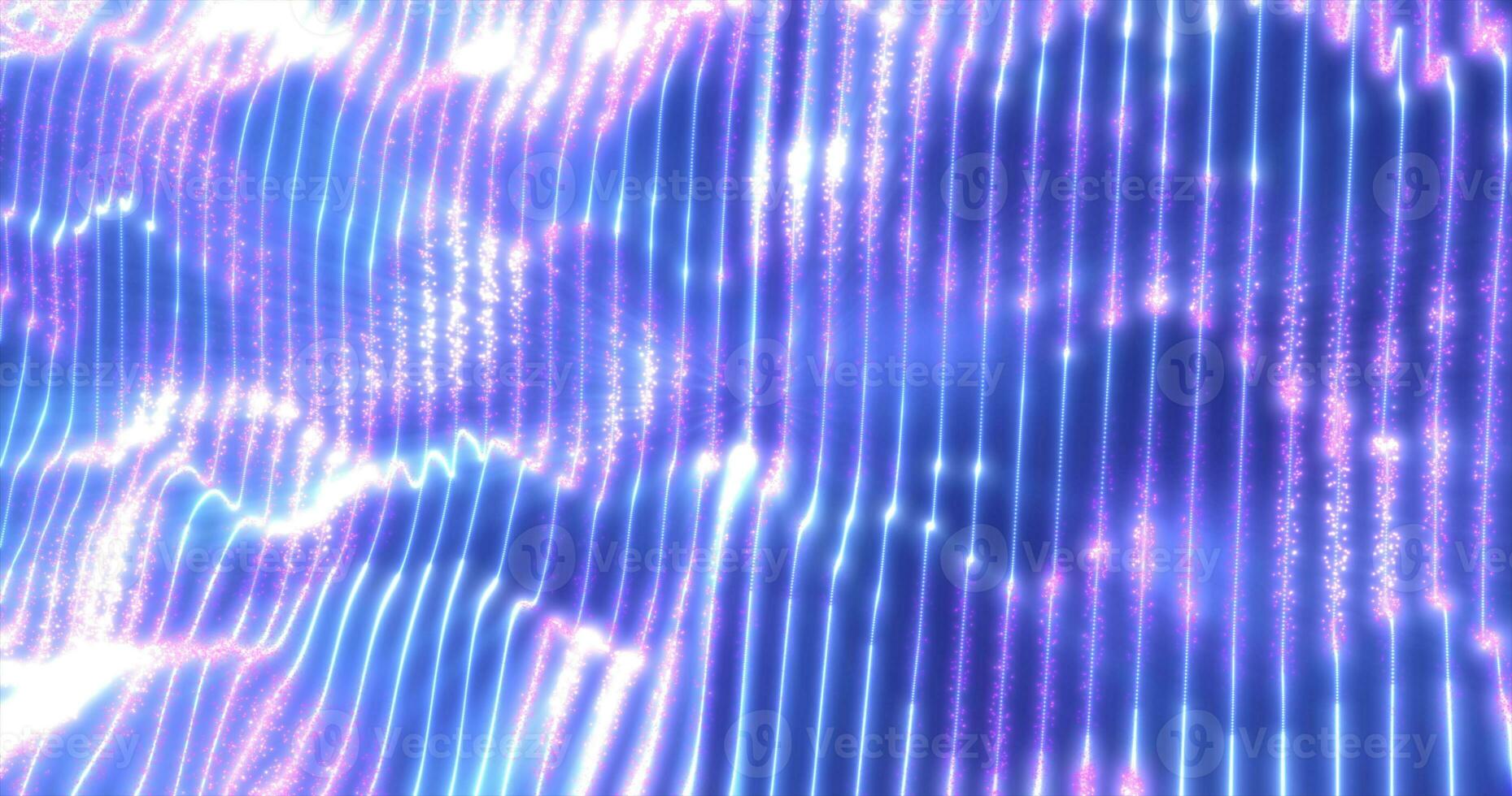 Blue energy waves from particles glowing bright magical abstract background photo