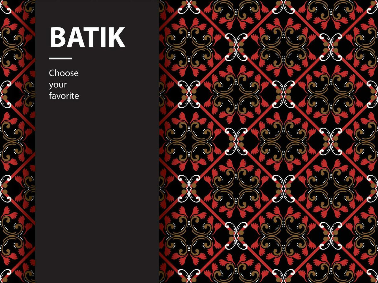 étnico batik vector indonesio patrón moda sin costura vintage textil abstracto plano cultura arte