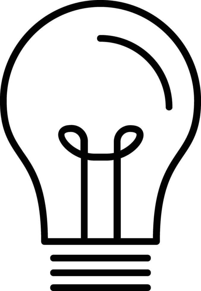 Light Bulb Line Icon vector