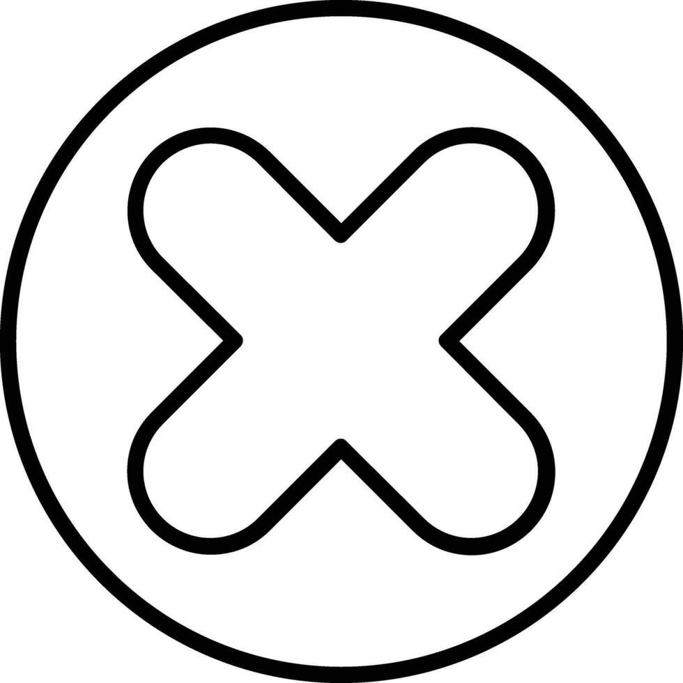 Cancel Line Icon vector
