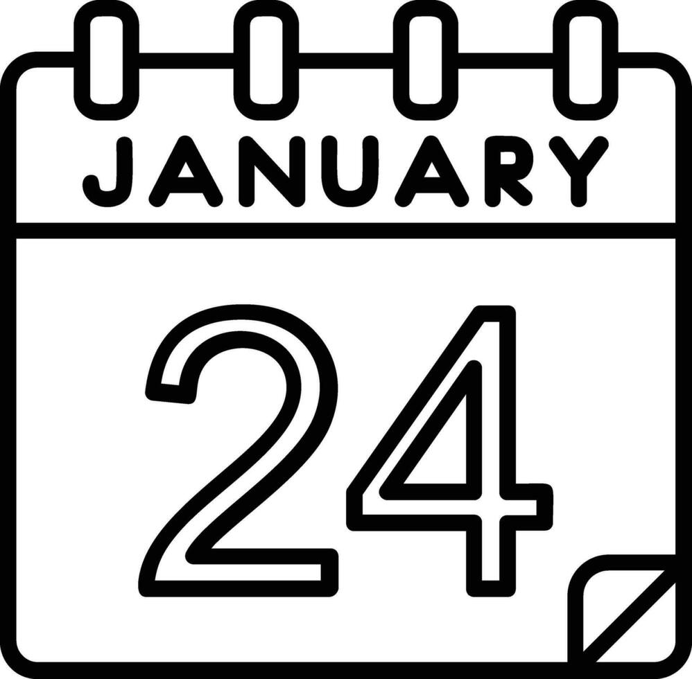 24 January Line Icon 27867772 Vector Art At Vecteezy 24-january-line-icon-27867772-vector-art-at-vecteezy