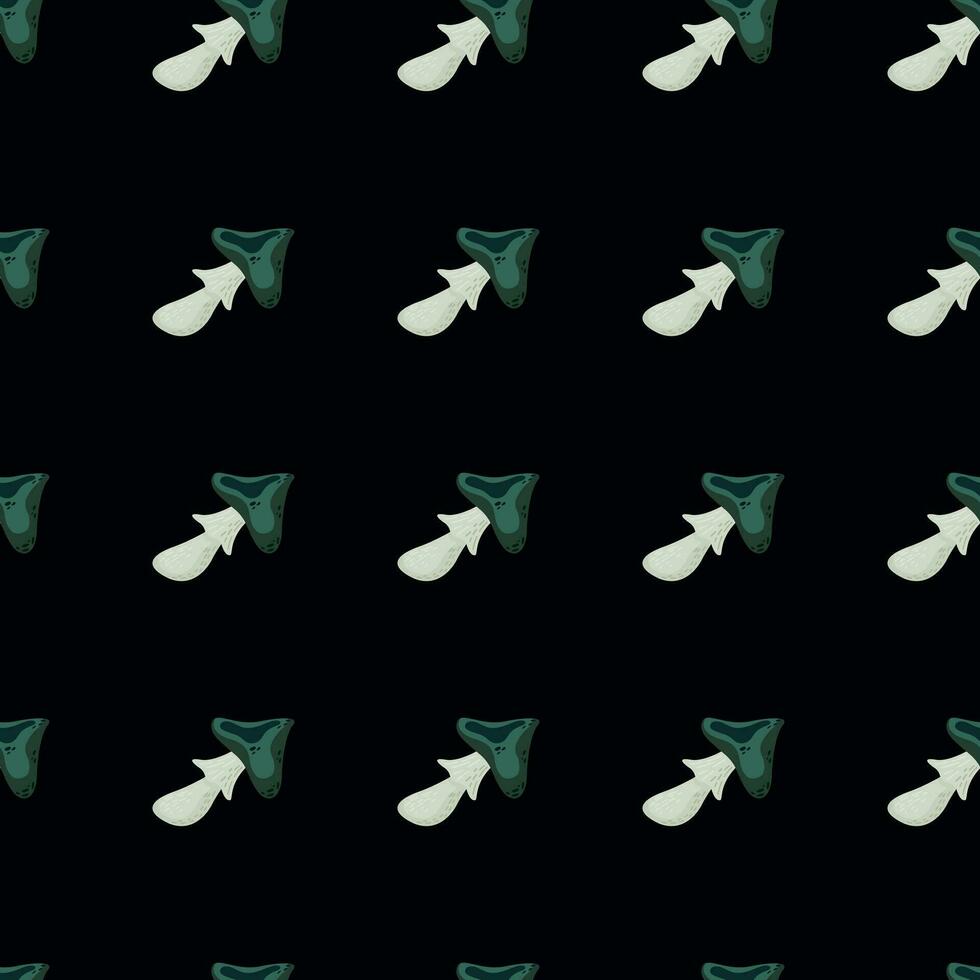 Psychedelic mushrooms seamless pattern. Magical fly agaric wallpaper. vector