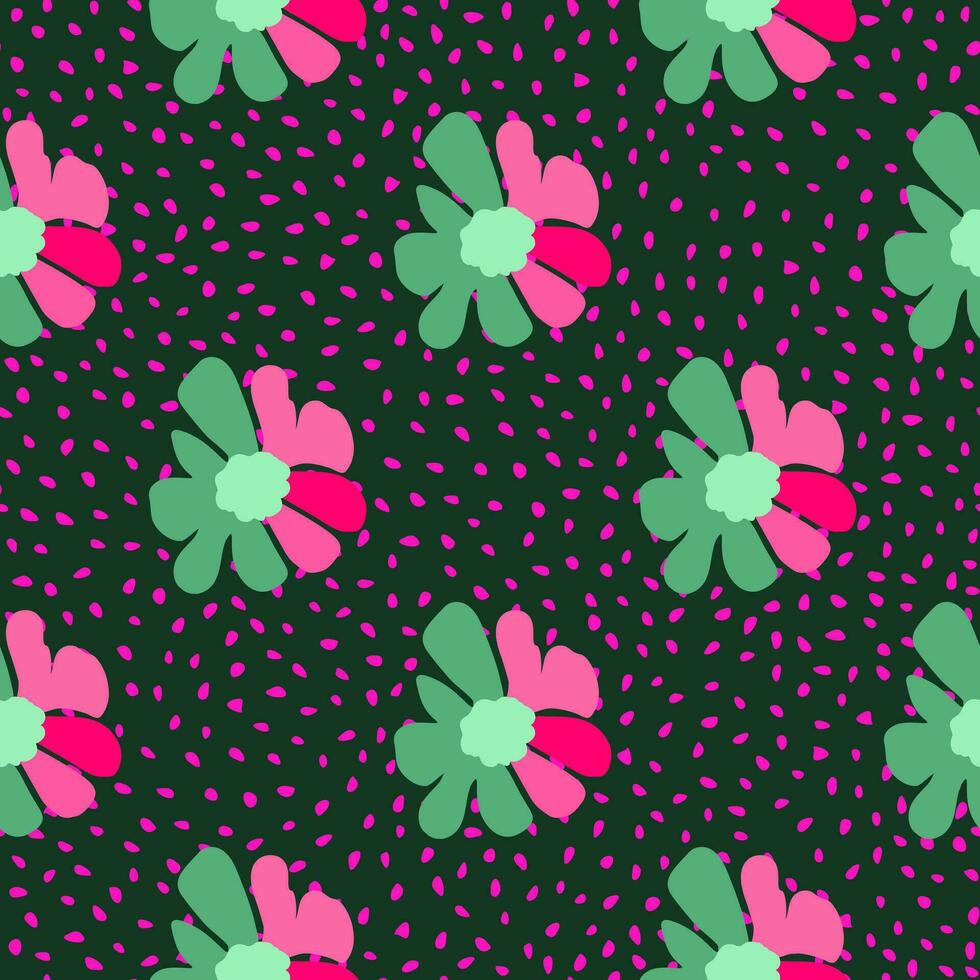 Clásico flores sin costura modelo. retro maravilloso floral antecedentes. resumen estilizado botánico fondo de pantalla. vector