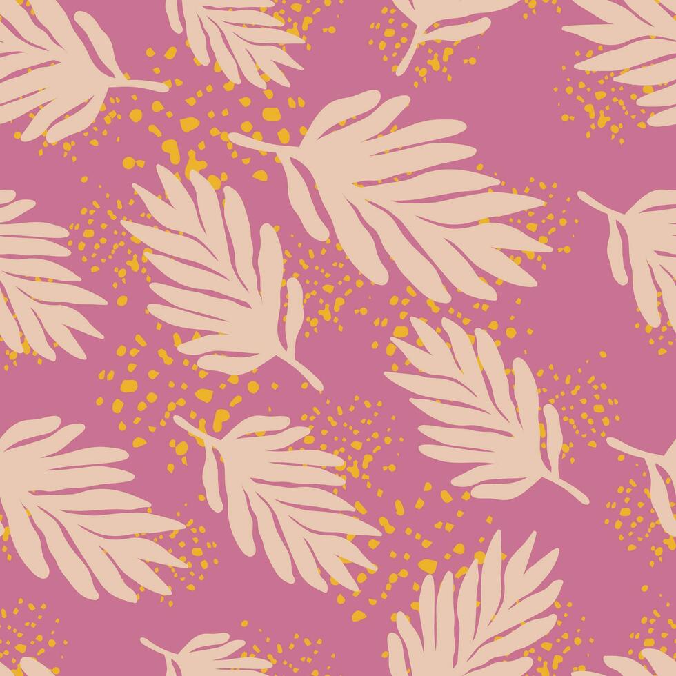 tropical hojas sin costura modelo. floral fondo. matisse inspirado decoración fondo de pantalla. sencillo orgánico forma antecedentes vector