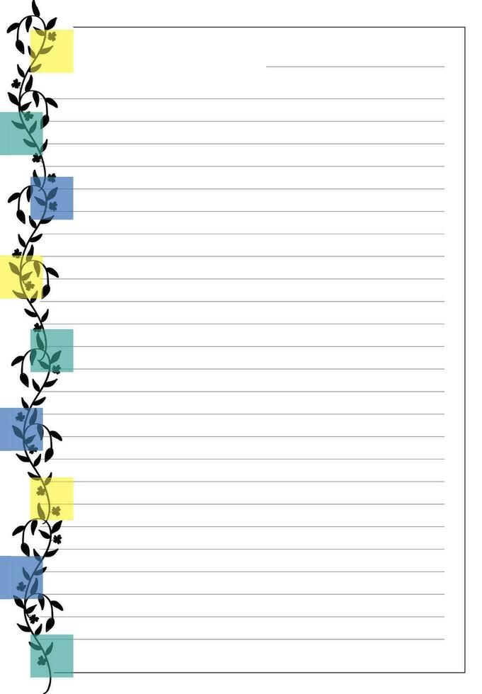 Cute And Colorful Note Page vector