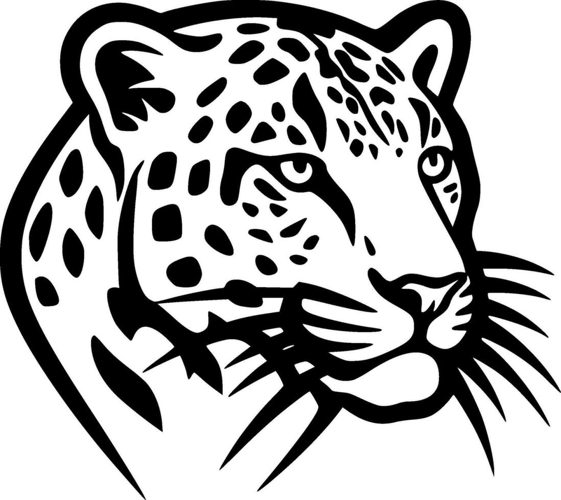 Leopard, Minimalist and Simple Silhouette - Vector illustration