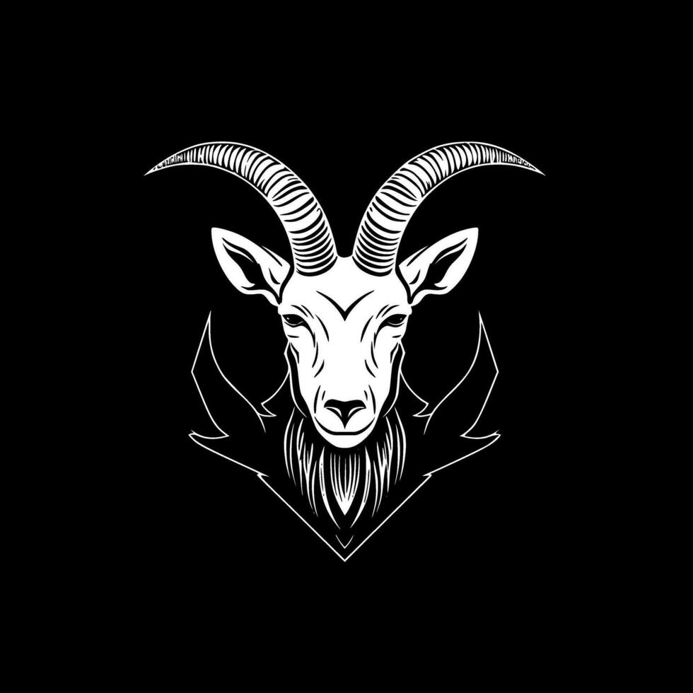 Goat, Minimalist and Simple Silhouette - Vector illustration