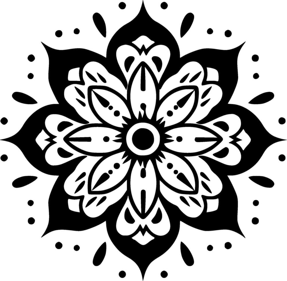 Mandala, Minimalist and Simple Silhouette - Vector illustration