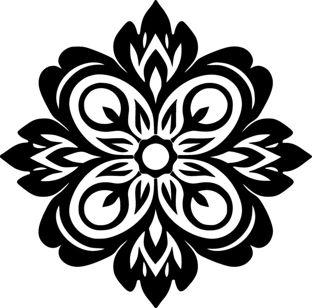 Mandala, Minimalist and Simple Silhouette - Vector illustration