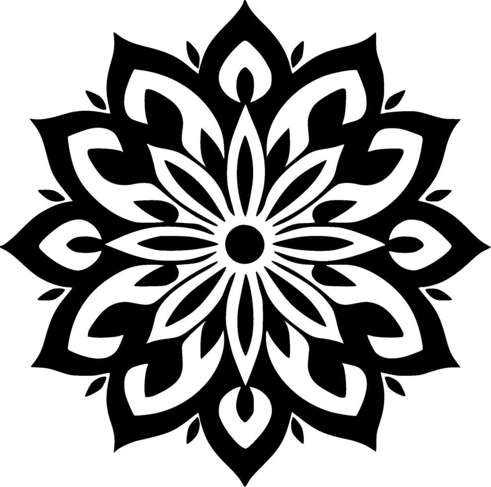 Mandala - Minimalist and Flat Logo - Vector illustration