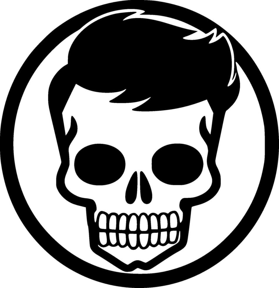 Skull, Minimalist and Simple Silhouette - Vector illustration