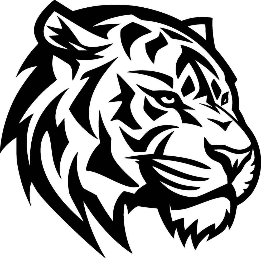 tigre, minimalista y sencillo silueta - vector ilustración