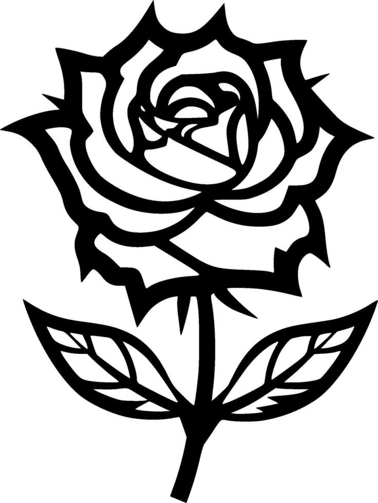 Rose - Minimalist and Flat Logo - Vector illustration