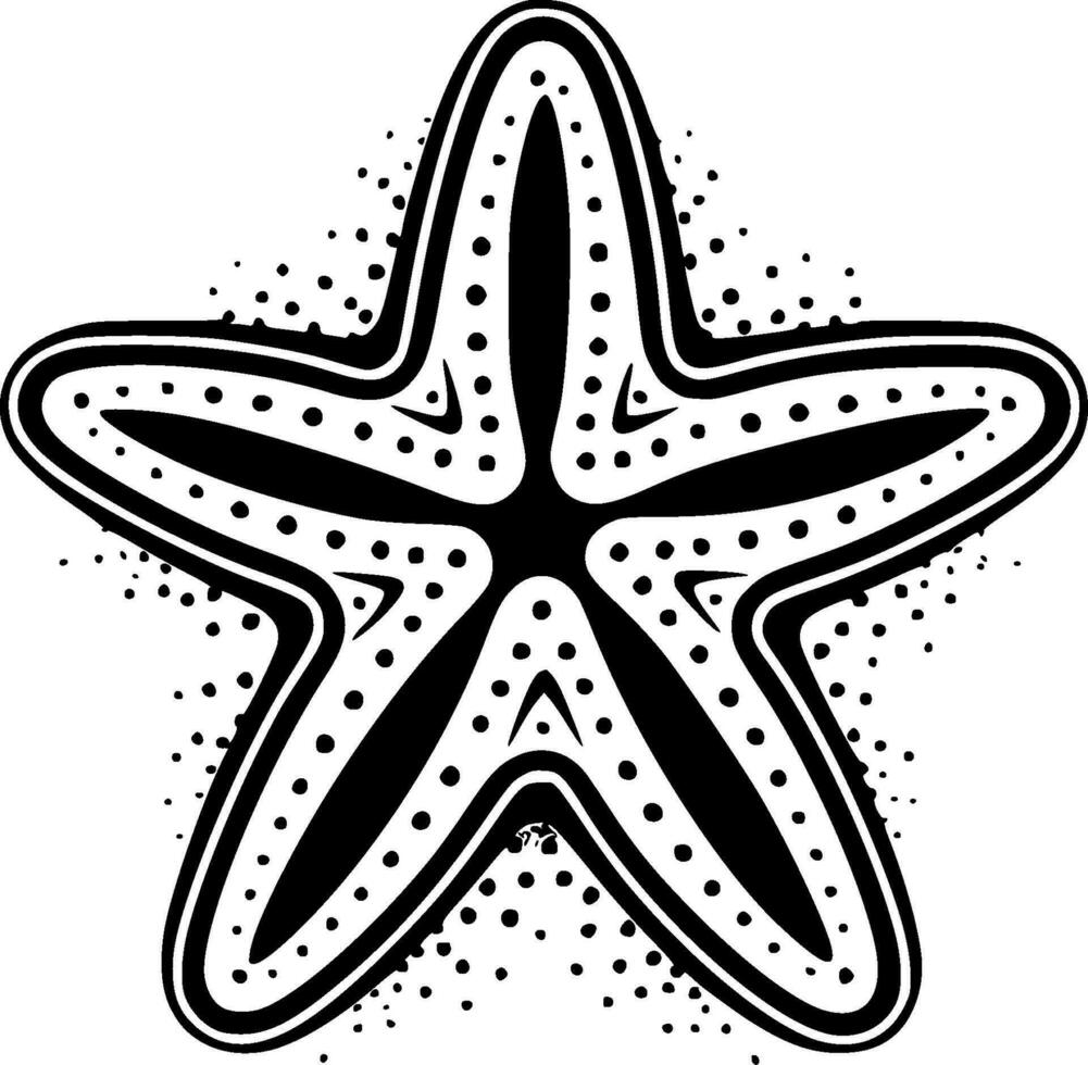 estrella de mar - minimalista y plano logo - vector ilustración