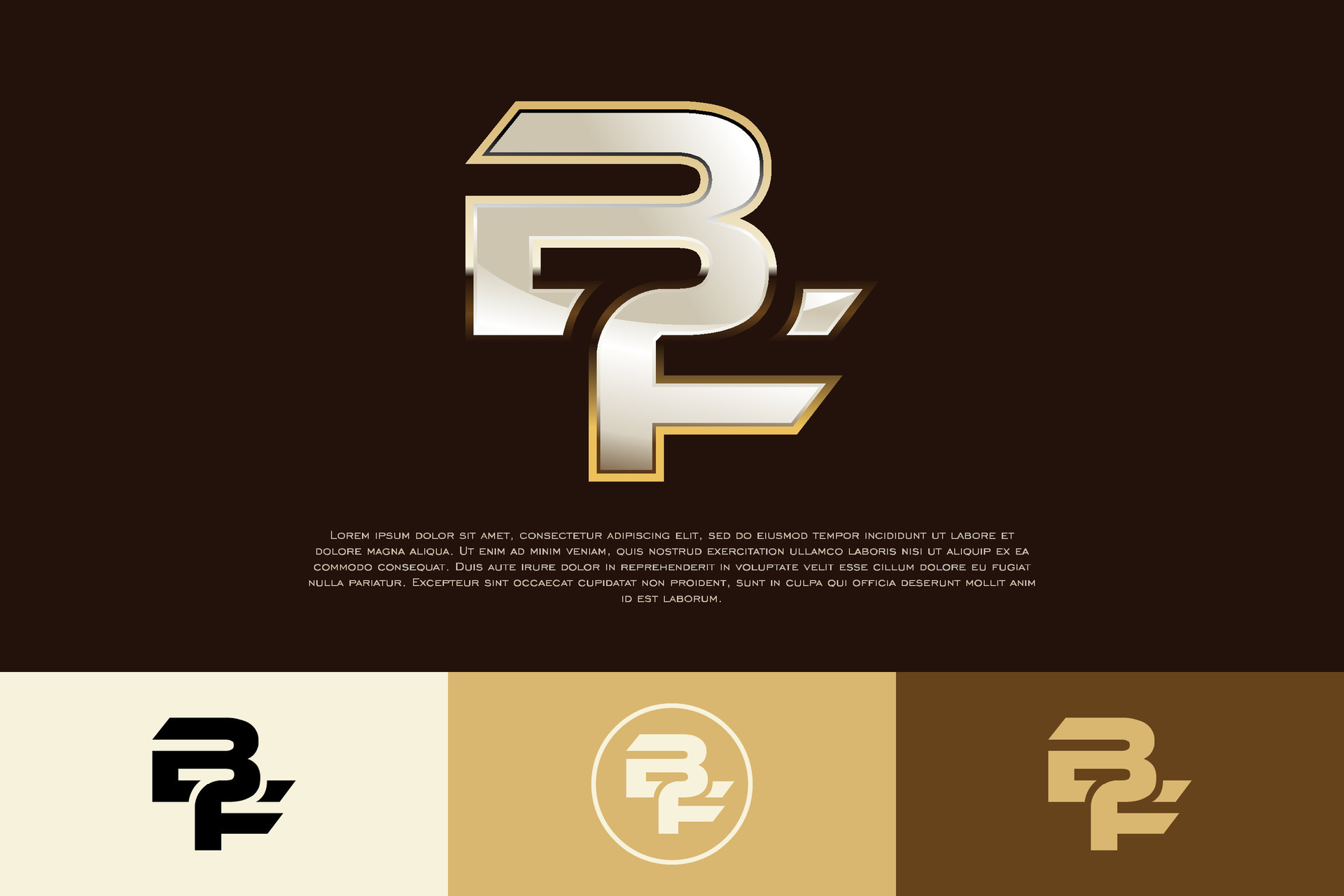 BF Initial Modern Exclusive Emblem Logo Template for Business 27868353 ...
