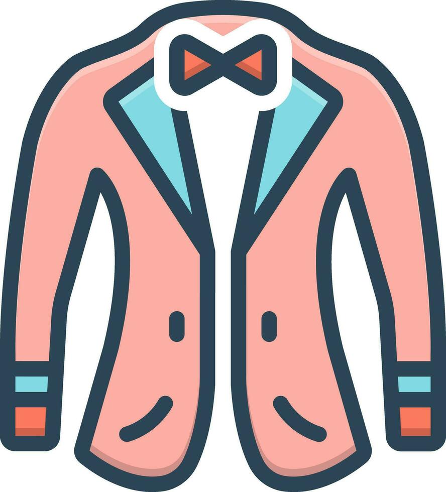 color icon for coat vector