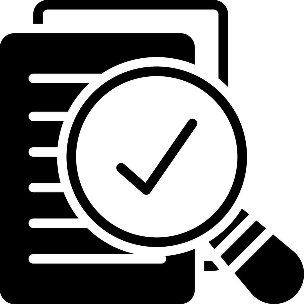 solid icon for assess vector
