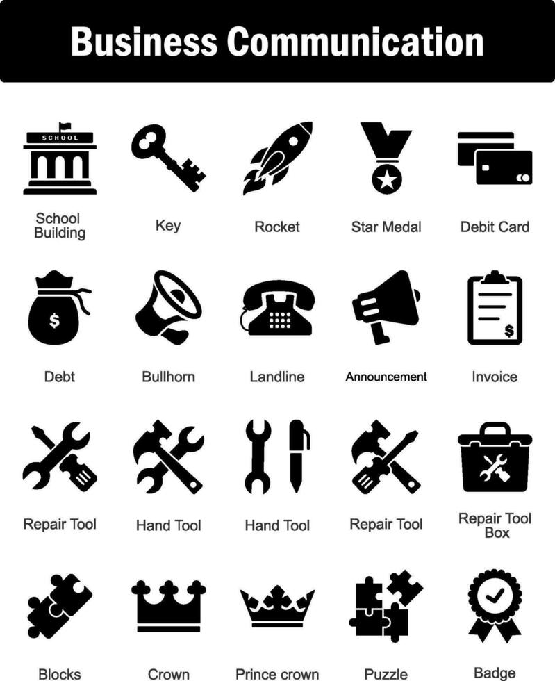 A set of 20 Mix icons as school building, key, rocket vector