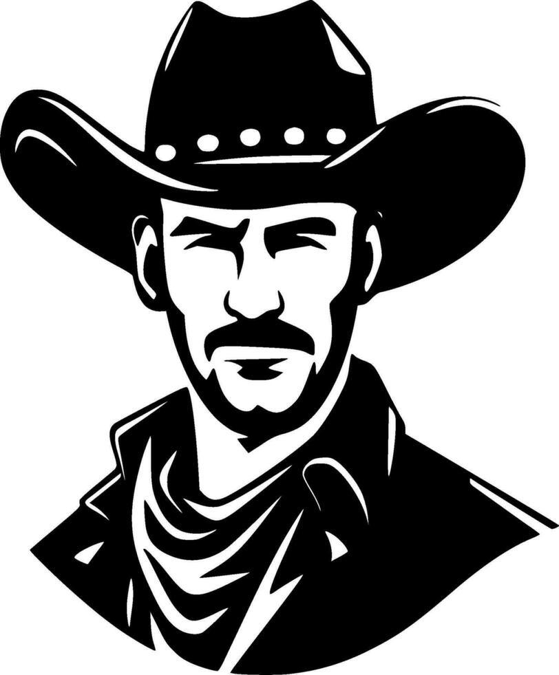 Western - Minimalist and Flat Logo - Vector illustration