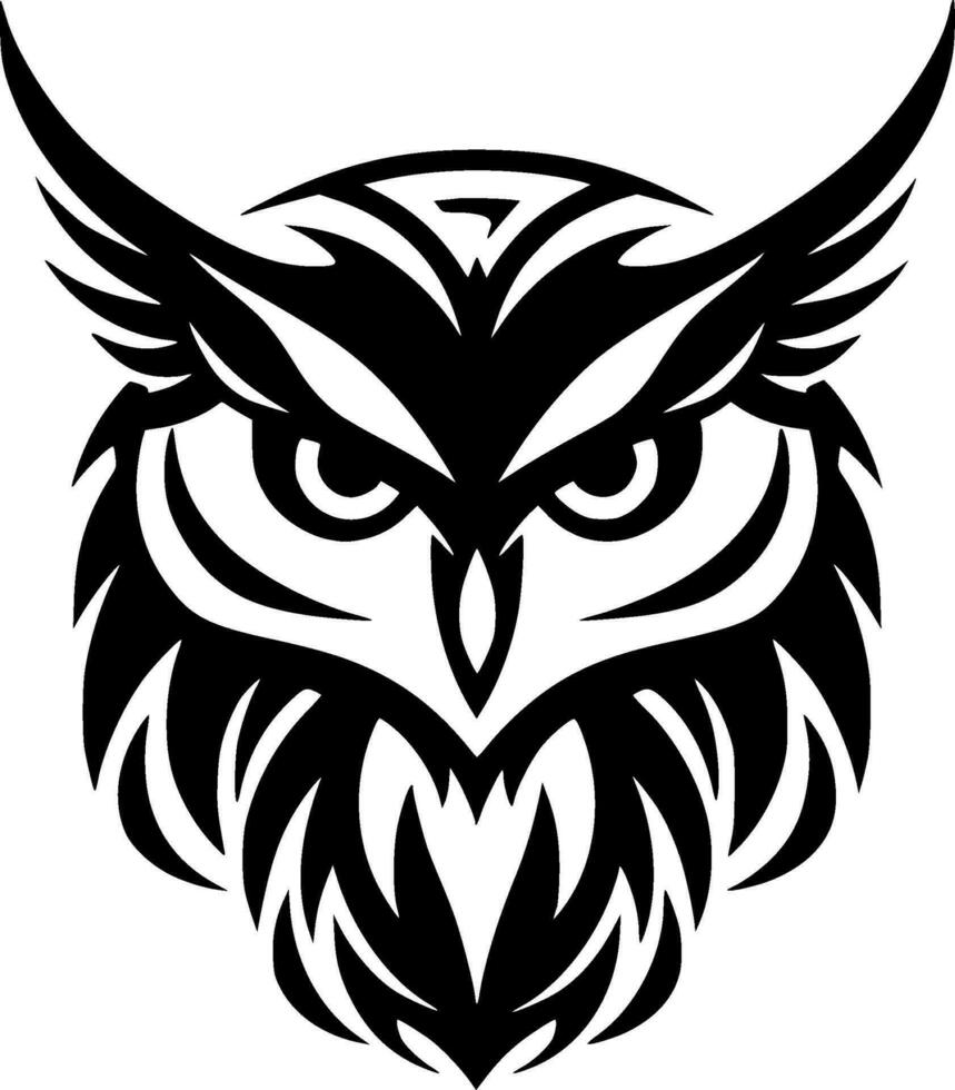 Owl, Minimalist and Simple Silhouette - Vector illustration