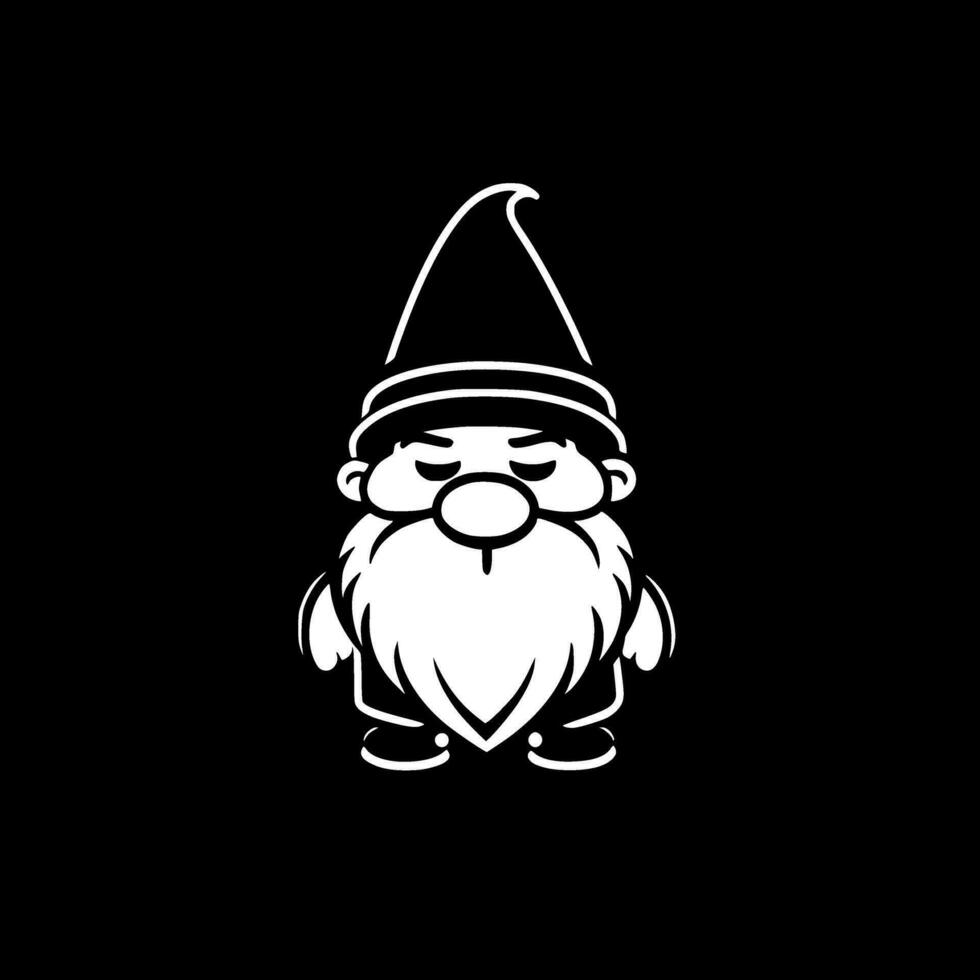 Gnome, Minimalist and Simple Silhouette - Vector illustration