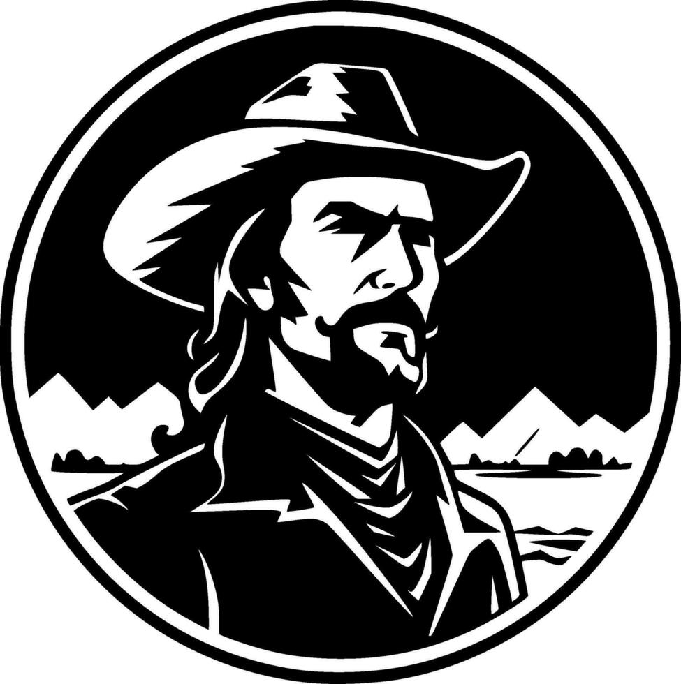 Western, Minimalist and Simple Silhouette - Vector illustration