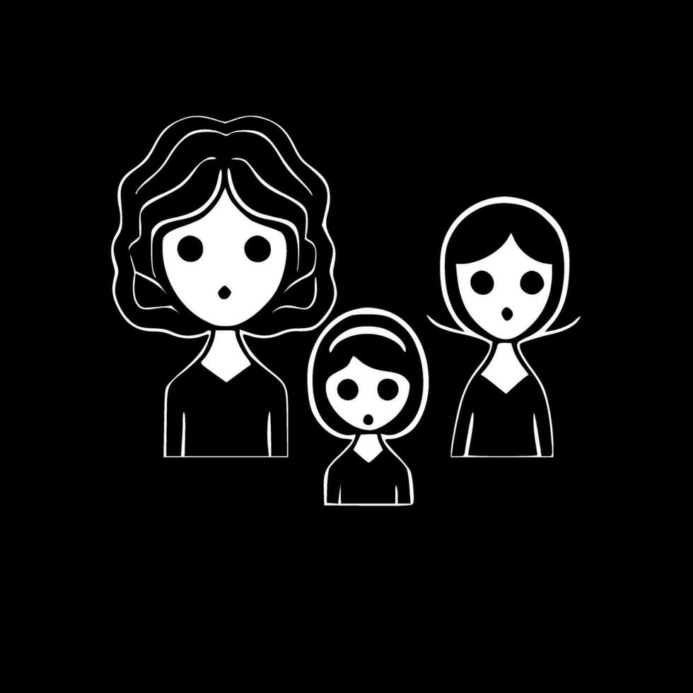 Mom - Minimalist and Flat Logo - Vector illustration