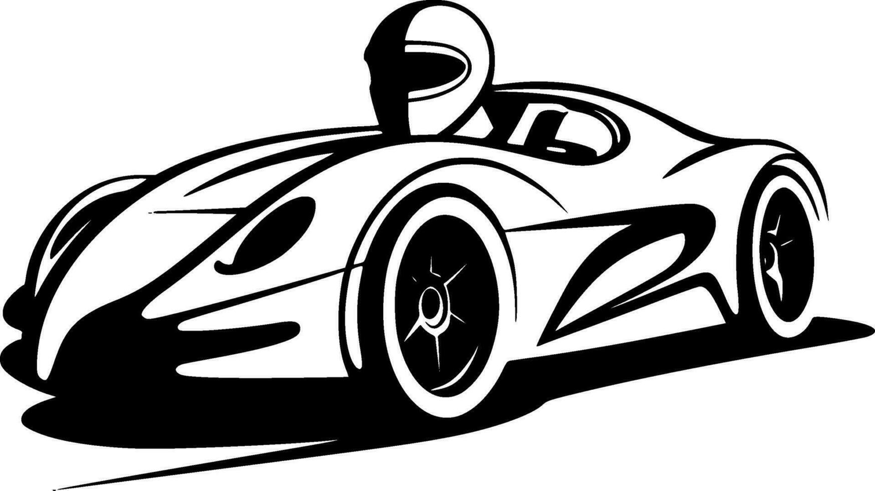 Racing, Minimalist and Simple Silhouette - Vector illustration