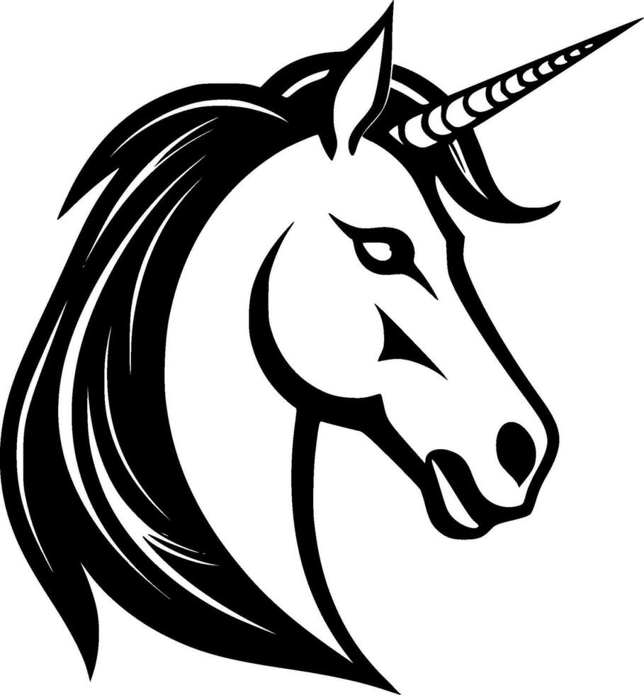 Unicorn - Minimalist and Flat Logo - Vector illustration