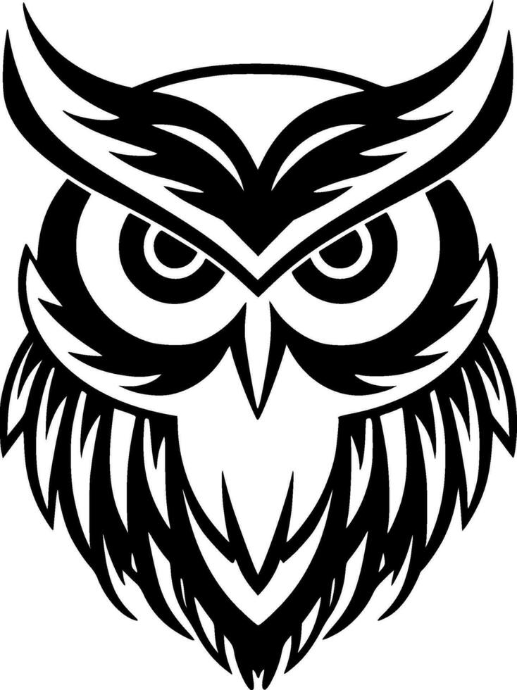 Owl - Minimalist and Flat Logo - Vector illustration