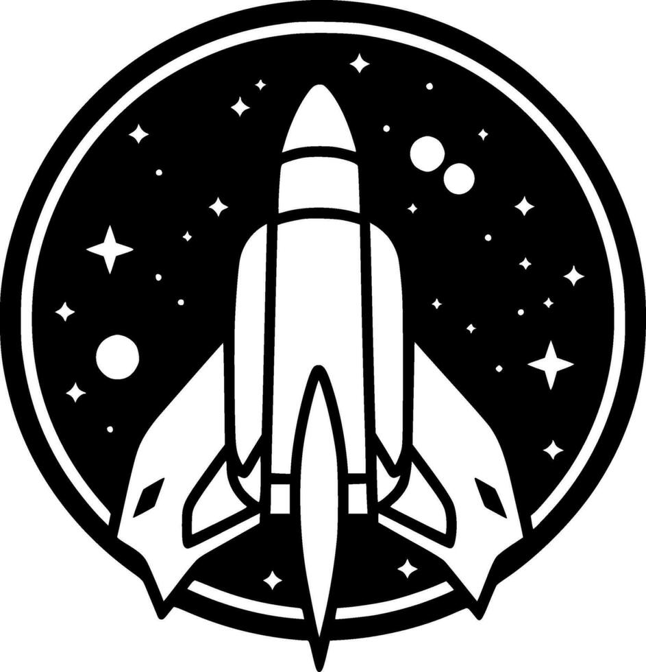 Rocket - Minimalist and Flat Logo - Vector illustration