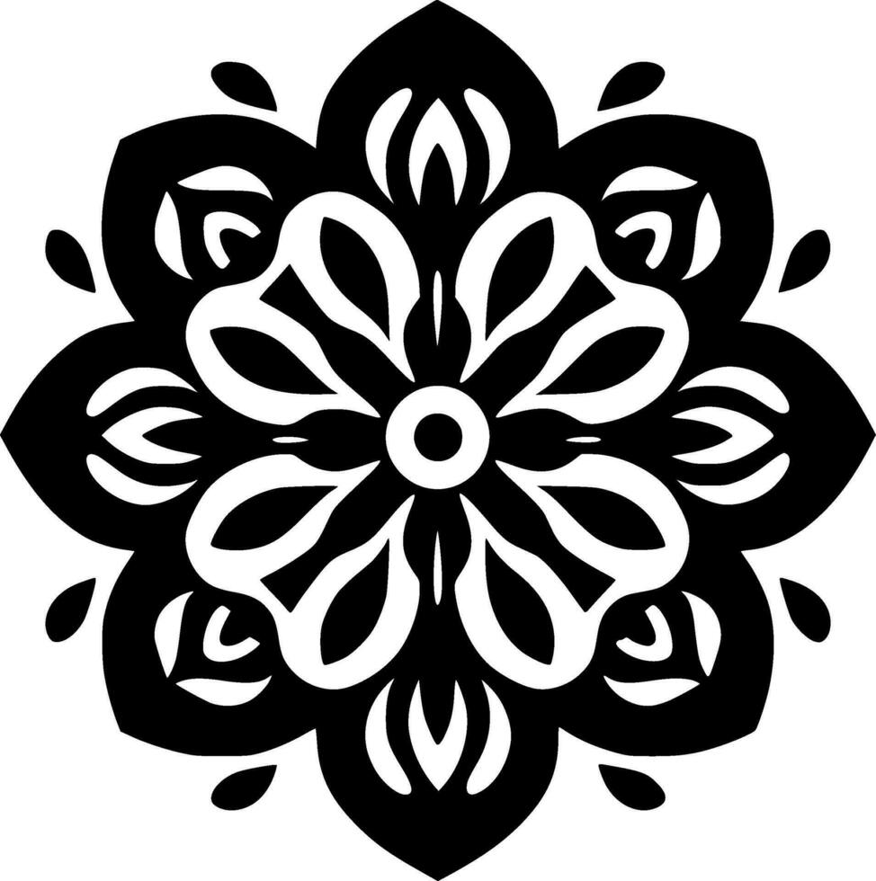 Mandala, Minimalist and Simple Silhouette - Vector illustration