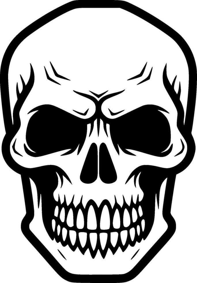 Skull - Minimalist and Flat Logo - Vector illustration