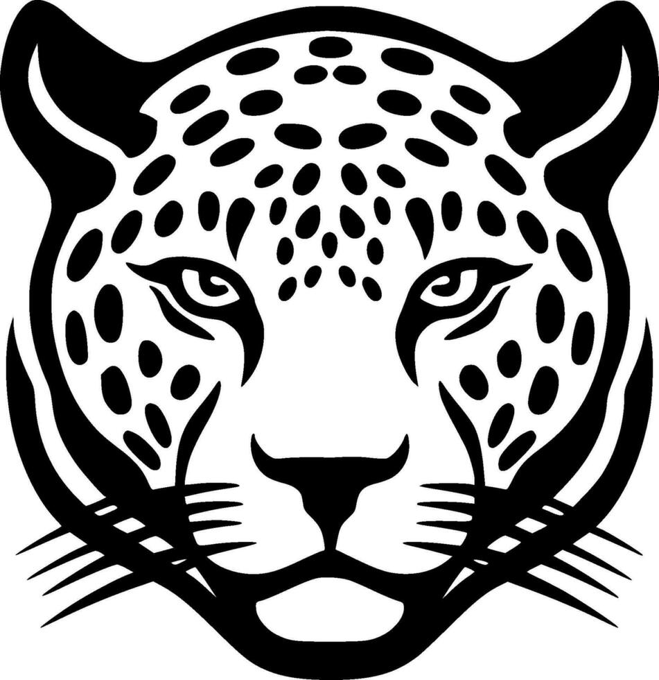 leopardo, minimalista y sencillo silueta - vector ilustración