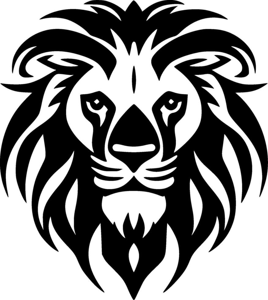 Lion, Minimalist and Simple Silhouette - Vector illustration