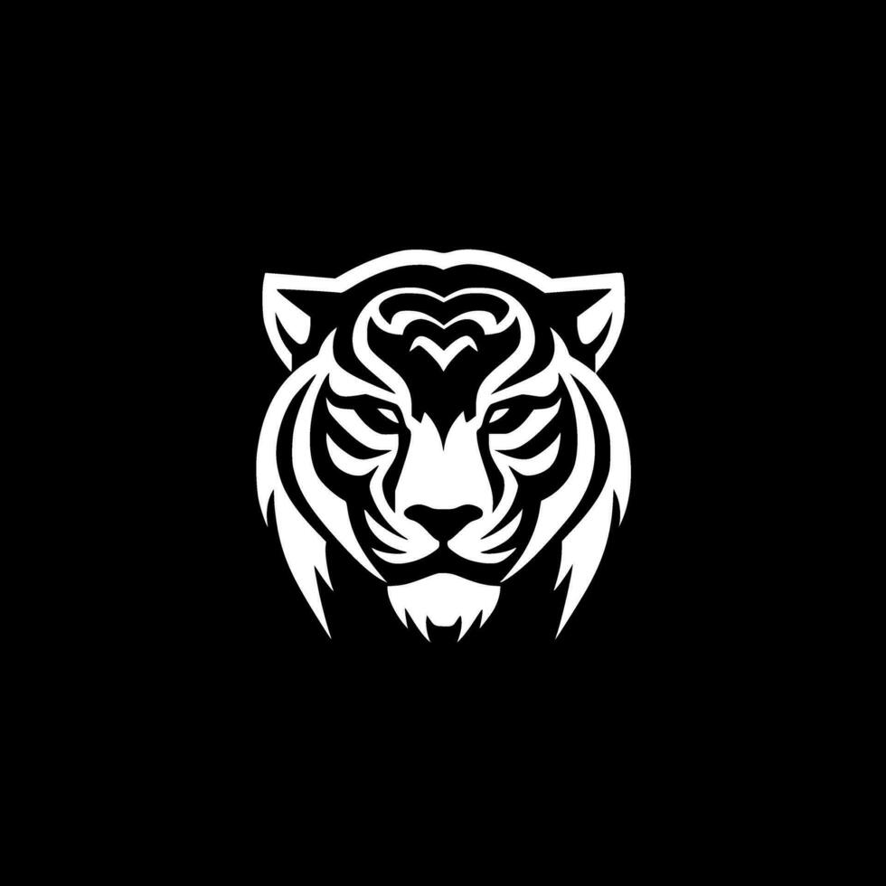 tigre, minimalista y sencillo silueta - vector ilustración